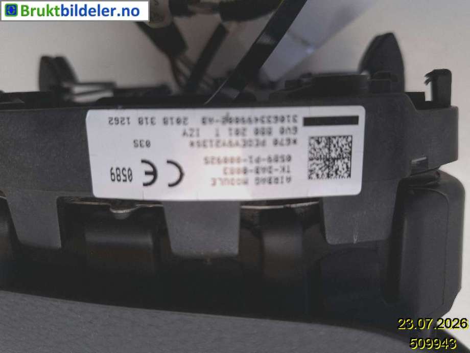 Airbag rattpute til Škoda Octavia 2017-2020 (Type III, Fase 2)  (SKODA|6V0 880 201 T|0589-P1-000925|)