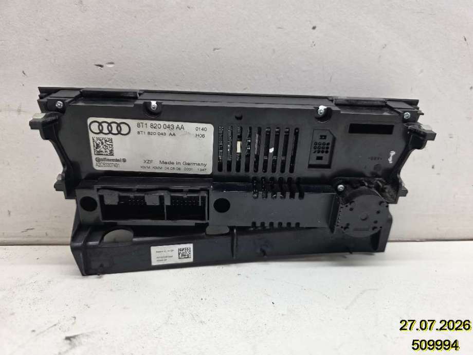Varmeapparat betjening til Audi A4 2007-2014 (Type IV) (B8) (B8) (AUDI|8T1 820 043 AA|A2C53307431|)