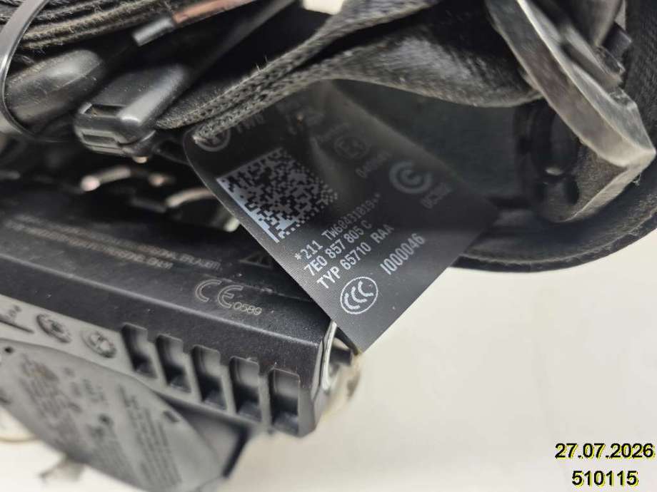 Sikkerhetsbelte foran venstre til VW Transporter / Caravelle 2019-->> (T6.1) (T6.1) (VOLKSWAGEN|7E0 857 805 C|34157943 A|)