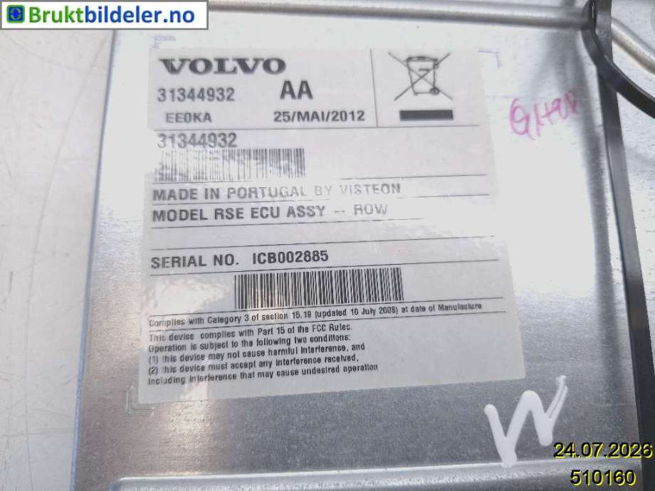 Styreenhet diverse til Volvo XC70 2008-2013 (Type II, Fase 1) (VOLVO|31382450|ICB002885|31344932)