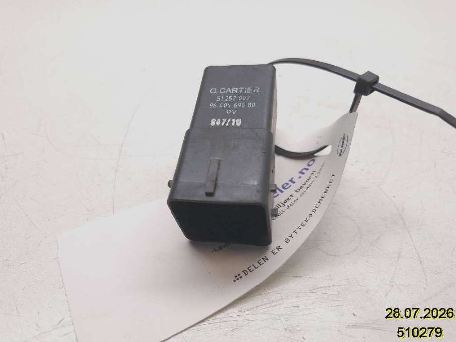 Rele gløde til Peugeot 3008 2009-2016 (Type I) (PEUGEOT|5981 40|51 252 002|9640469680)