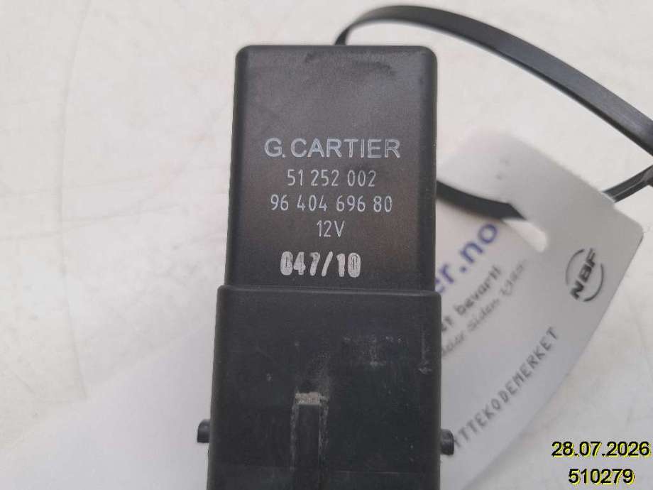 Rele gløde til Peugeot 3008 2009-2016 (Type I) (PEUGEOT|5981 40|51 252 002|9640469680)