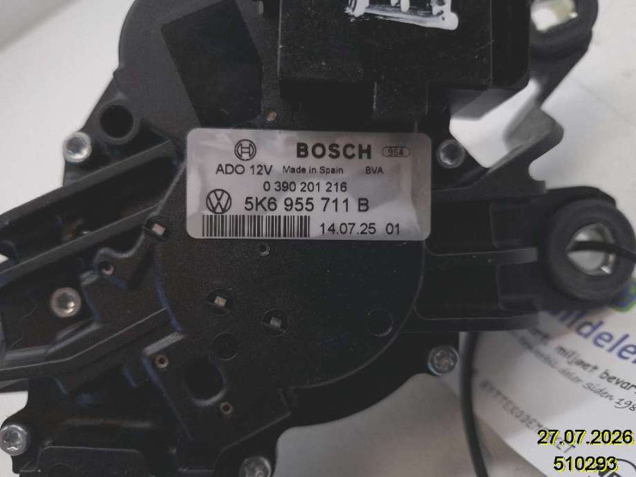Viskermotor bakrute til VW Touran 2010-2015 (Type I, Fase 3)  (VOLKSWAGEN|5K6 955 711 B|0 390 201 216|)