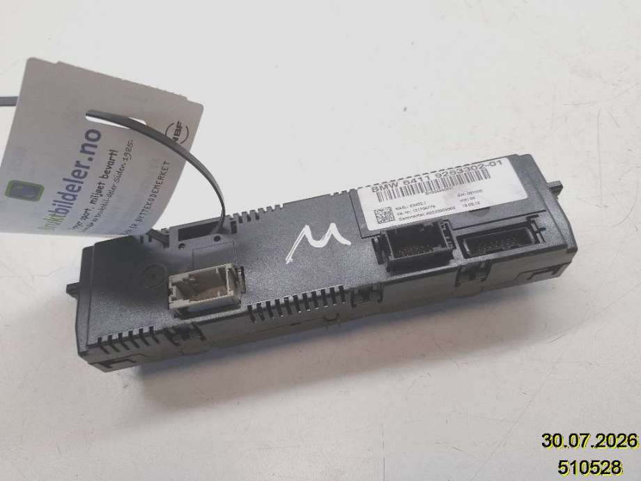 Varmeapparat betjening til BMW X1 2009-2015 (E84) (E84) (BMW|64 11 9 263 302-01|A2C32355900|)