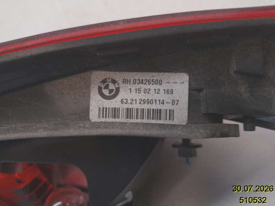 Baklykt høyre indre til BMW X1 2009-2015 (E84) (E84) (BMW|63 21 2 990 114-07|1150212169|)