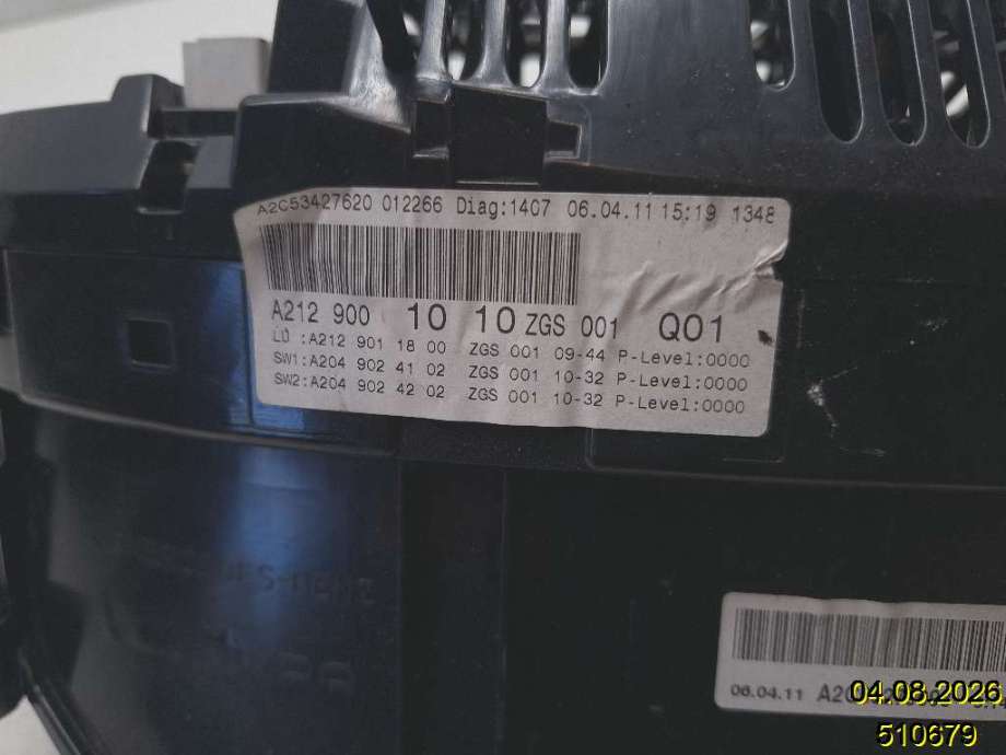 Instrumentpanel til Mercedes E-Klasse 2009-2013 (Fase 1) (W212) (W212) (MERCEDES|A 212 900 10 10|A2C53427620|)