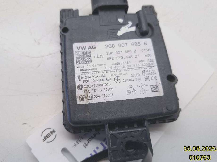 Sensor radar til VW Tiguan 2016-2020 (Type II, Fase 1)  (VOLKSWAGEN|2Q0 907 685 B|6PZ 013.498-27|)