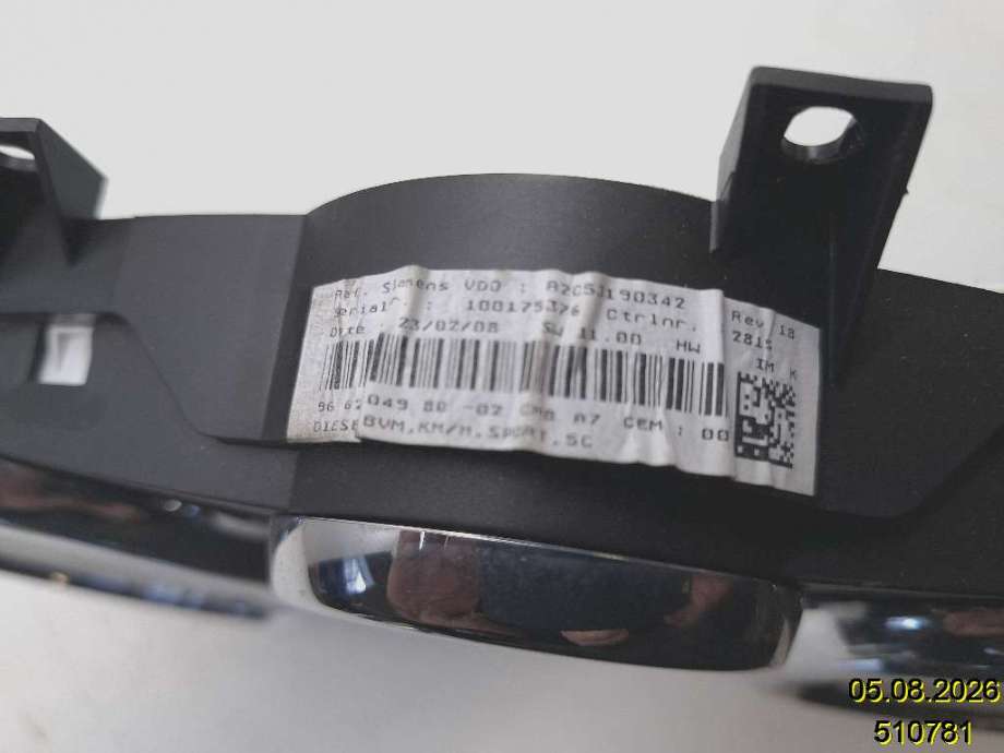 Instrumentpanel til Peugeot 207 2006-2012 (PEUGEOT|6103 EF|A2C53190342|9662504980)