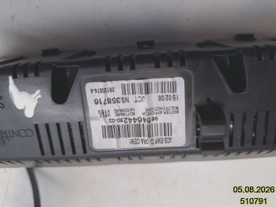 Multimedia display (MCU - Media Controller Unit) til Peugeot 207 2006-2012  (PEUGEOT|6593 49|NS358716|9664644280-02)