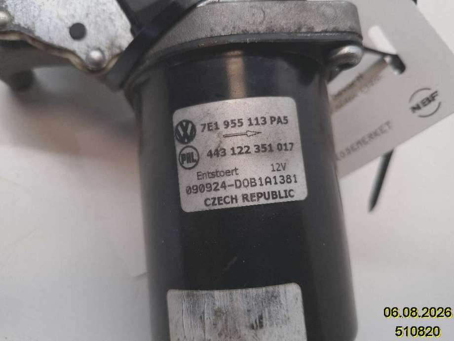 Viskermotor frontrute til VW Transporter / Caravelle 2009-2015 (Fase 2) (T5) (T5) (VOLKSWAGEN|7E1 955 113|443 122 351 017|)