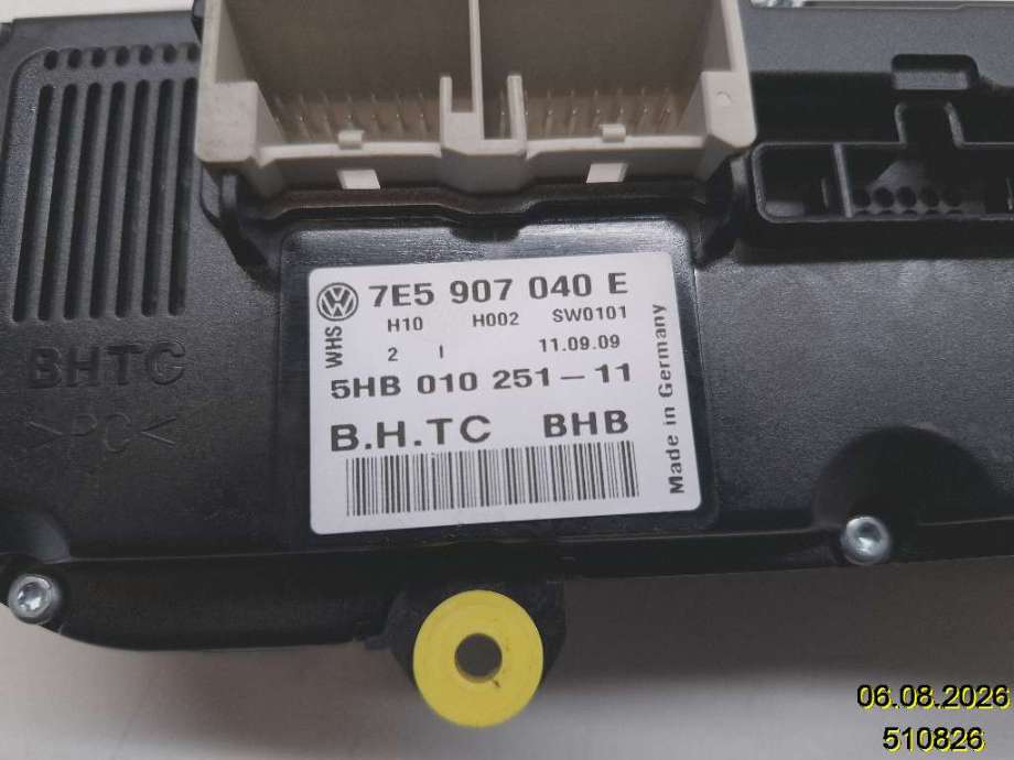 Varmeapparat betjening til VW Transporter / Caravelle 2009-2015 (Fase 2) (T5) (T5) (VOLKSWAGEN|7E5 907 040 E|5HB 010 251-11|)