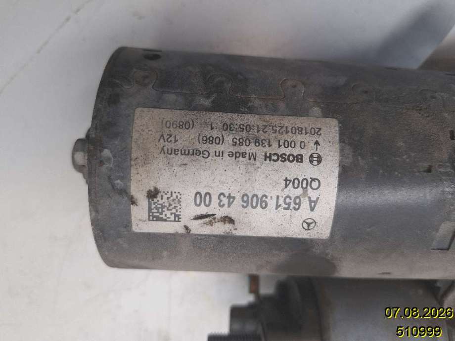Starter diesel til Mercedes Vito 2014-->> (W447) (W447) (MERCEDES|A 651 906 43 00|0 001 139 085|)