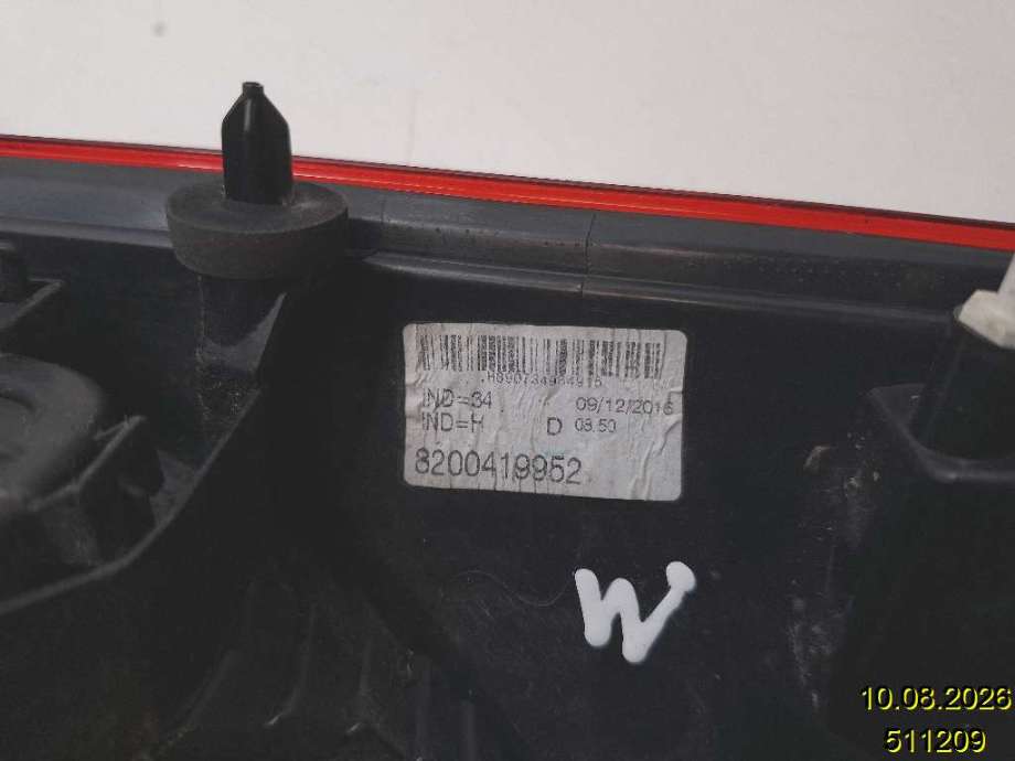 Baklykt høyre til Renault Kangoo 2008-2021 (Type II)  (RENAULT|8200419952|)