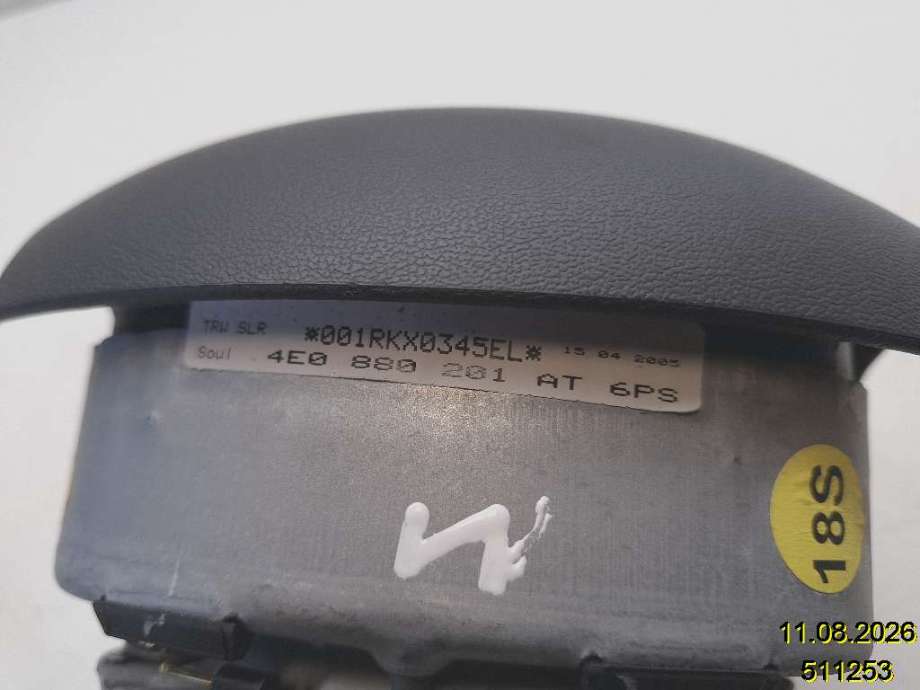 Airbag rattpute til Audi A8 2003-2010 (Type II)  (AUDI|4E0 880 201 AT|001RKX0345EL|)