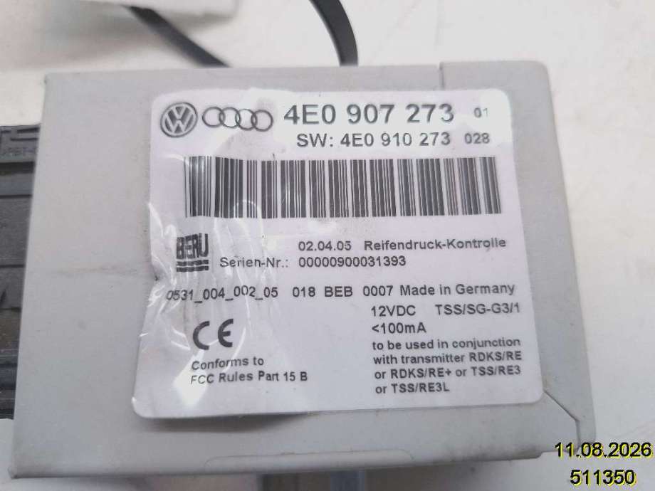 Styreenhet diverse til Audi A8 2003-2010 (Type II) (AUDI|4E0 907 273|0900031393|)