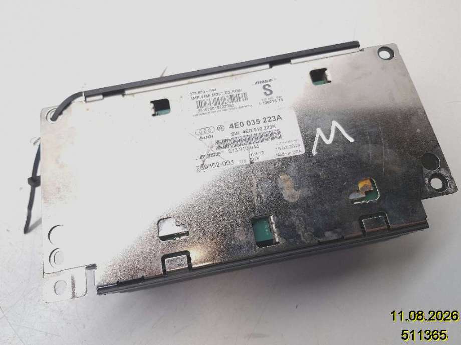 Bilstereo forsterker til Audi A8 2003-2010 (Type II) (AUDI|4E0 910 223 K|373 010 044|)