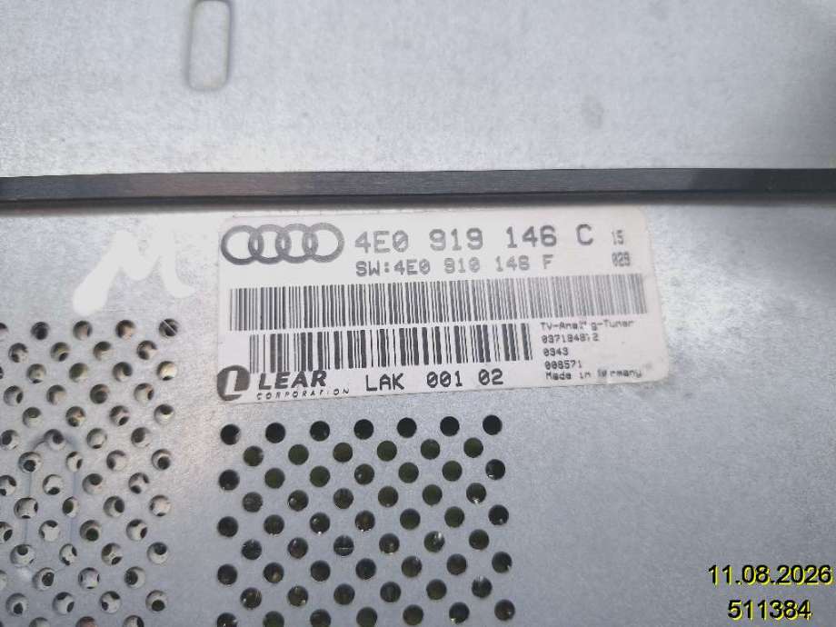 Bilstereo diverse til Audi A8 2003-2010 (Type II) (AUDI|4E0 910 146 F|037184872|4E0 919 146 C)