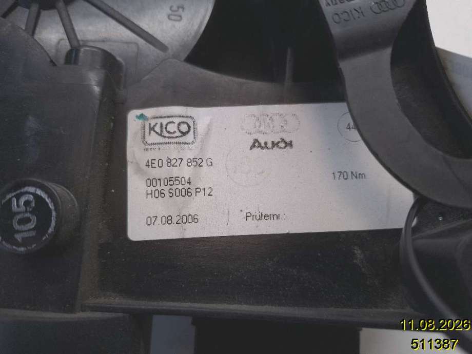 Baklukeåpner motor til Audi A8 2003-2010 (Type II) (AUDI|4E0 827 852 G|00105504|)