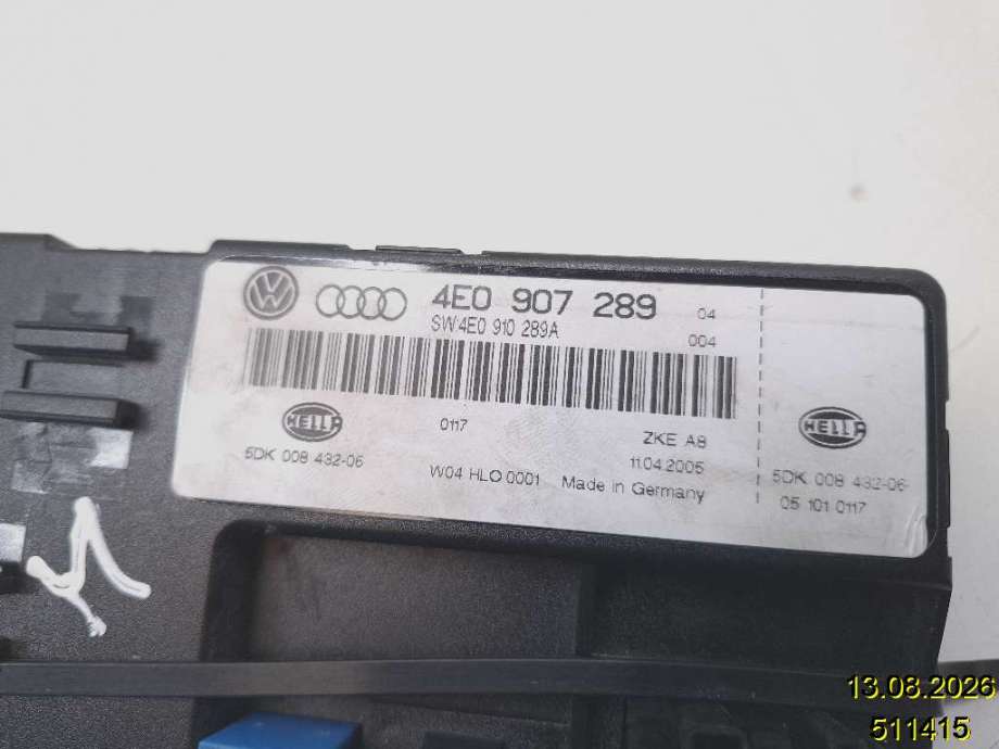 Styreenhet comfort (BCM) til Audi A8 2003-2010 (Type II)  (AUDI|4E0 910 289 A|5DK 008 432-06|4E0 907 289)