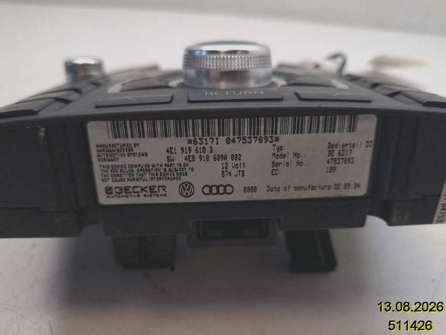 Bryter diverse til Audi A8 2003-2010 (Type II)  (AUDI|4E0 910 609 A|47537893|4E1 919 610 B)