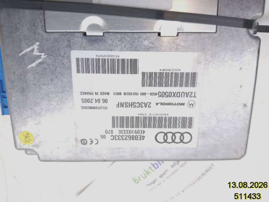 Styreenhet diverse til Audi A8 2003-2010 (Type II) (AUDI|4E0 910 333 E|2A3C5HSNF|4E0 862 333 C)