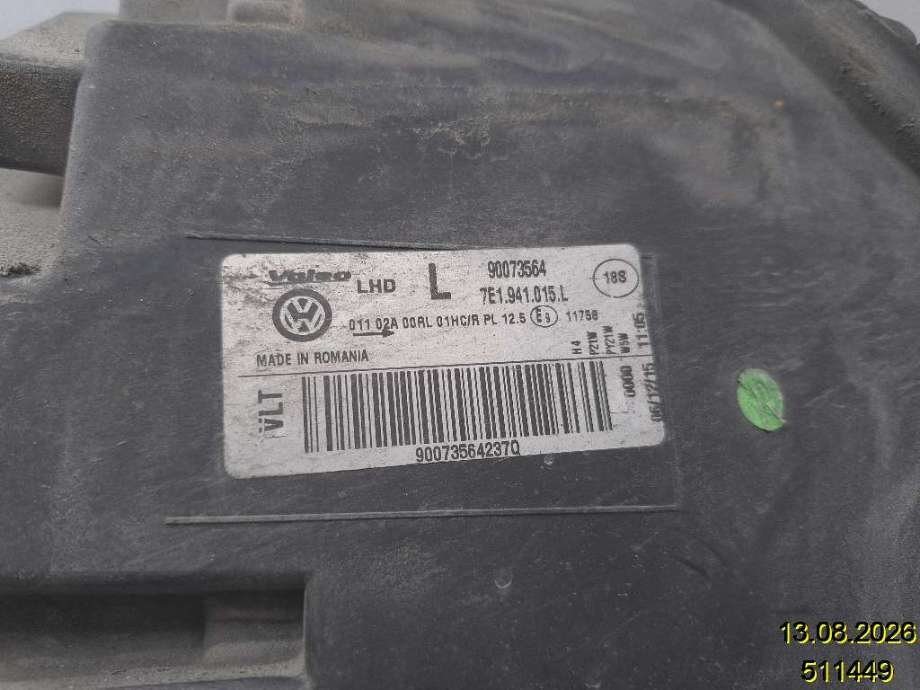 Frontlykt venstre halogen til VW Transporter / Caravelle 2015-2019 (T6) (T6) (VOLKSWAGEN|7E1 941 015 L|90073564|)