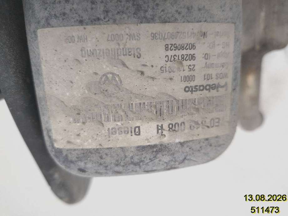 Dieselvarmer til VW Transporter / Caravelle 2015-2019 (T6) (T6) (VOLKSWAGEN|7E0 819 008 H|9028137C|)