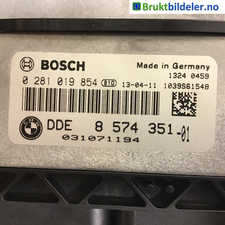 Styreenhet motor til BMW X1 2009-2015 (E84) (E84) (BMW|8 574 351-01|0 281 019 854|)