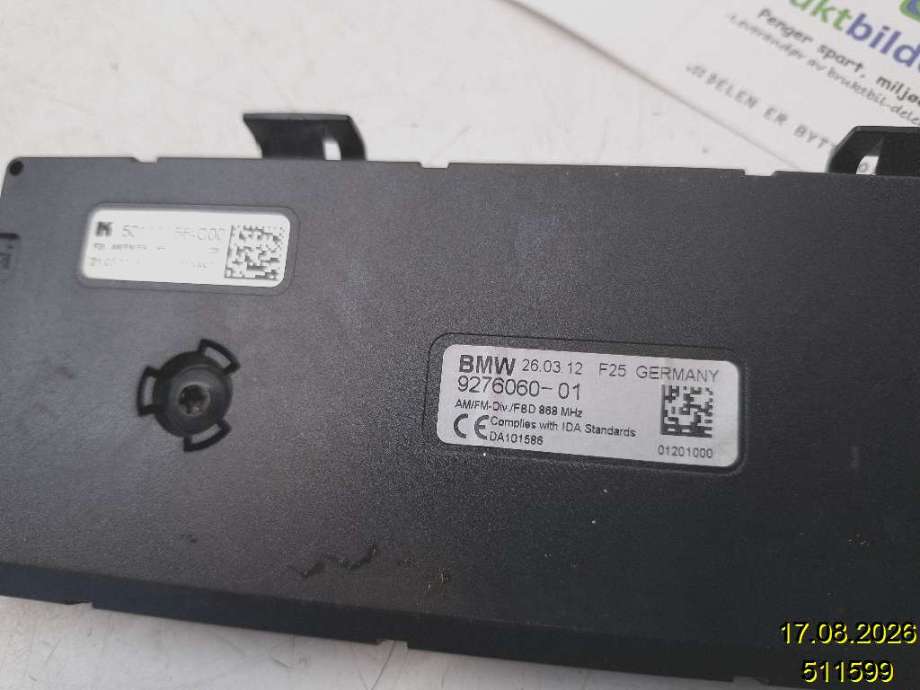 Antenne forsterker til BMW X3 2010-2017 (F25) (F25) (BMW|65 20 9 276 060|50110156-C00|9 276 060-01)