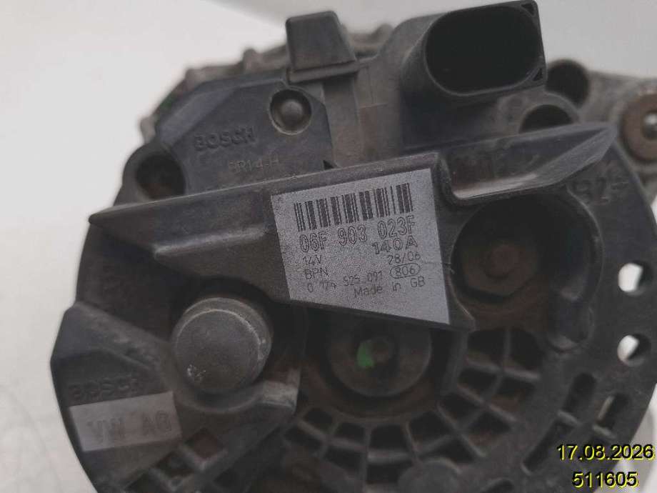 Dynamo til VW Caddy 2004-2010 (Type III, Fase 1)  (VOLKSWAGEN|06F 903 023 F|0 124 525 091|)