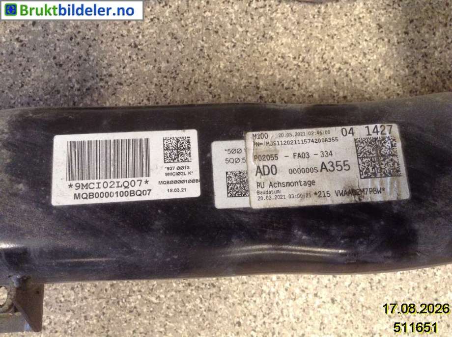 Travers bak til VW Tiguan 2016-2020 (Type II, Fase 1)  (VOLKSWAGEN|5Q0 505 235 J||5Q0 505 235 M)