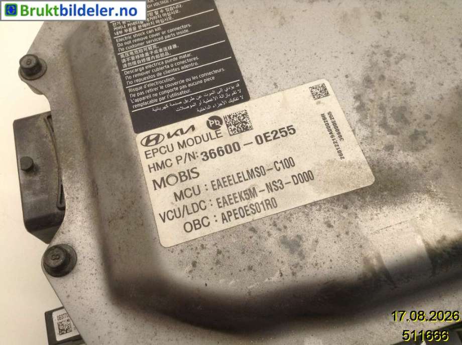 Inverter hybrid til Hyundai Ioniq Electric 2019-->> (Fase 2)  (HYUNDAI|36600-0E255|)