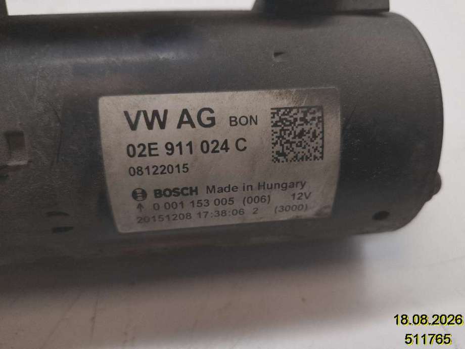 Starter diesel til VW Caddy 2015-2020 (Type III, Fase 3)  (VOLKSWAGEN|02E 911 024 C|0 001 153 005|)