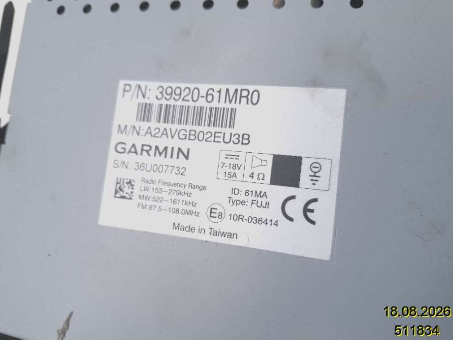 Bilstereo til Suzuki SX4 S-CROSS 2013-->> (Type II) (SUZUKI|39920-61MR0|A2AVGB02EU3B|)