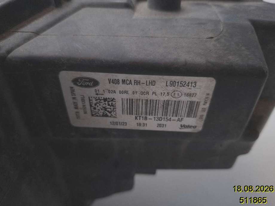 Frontlykt høyre xenon til Ford Transit Connect 2018-->> Type II, Fase 2  (FORD|KT1B-13D154-AF|90152413|)