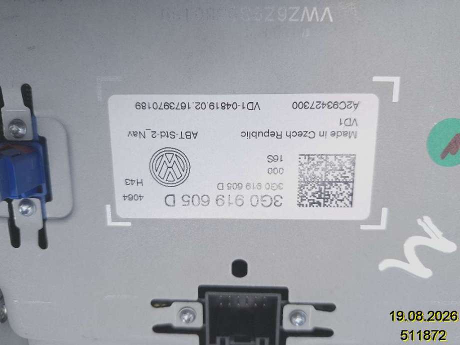 Instrument kjørecomputer til VW e-Golf 2014-2017 (Fase 1)  (VOLKSWAGEN|5G0 919 605 D|A2C93427300|)