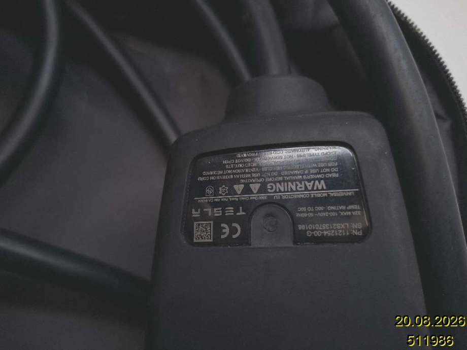Batterilader kabel til Tesla Model 3 2018-2023 (Fase 1) (TESLA|1121254-00-G|)