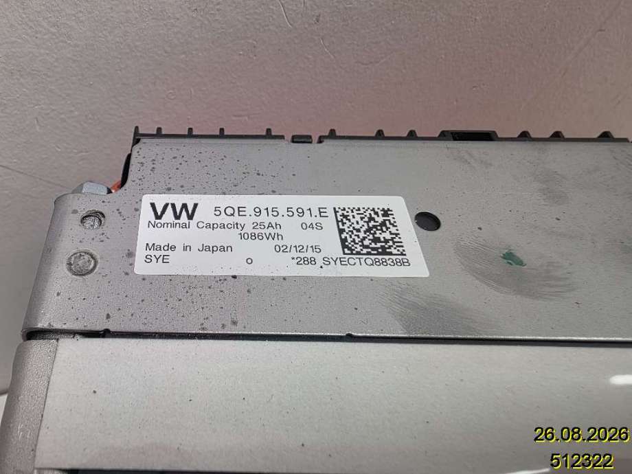 Batteripakke-modul elbil til VW e-Golf 2014-2017 (Fase 1)  (VOLKSWAGEN|5QE 915 591 E|)