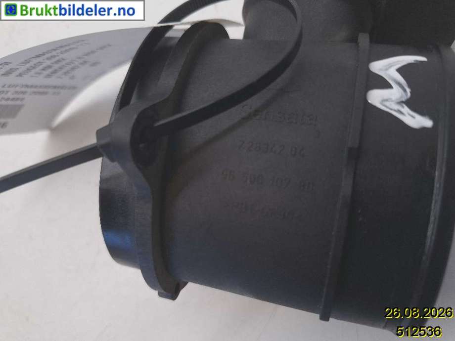 Luftmengde/luftmassemåler til Peugeot 308 2007-2011 (Type I, Fase 1) (PEUGEOT|1920 GV|7.28342.04|96 500 107 80)