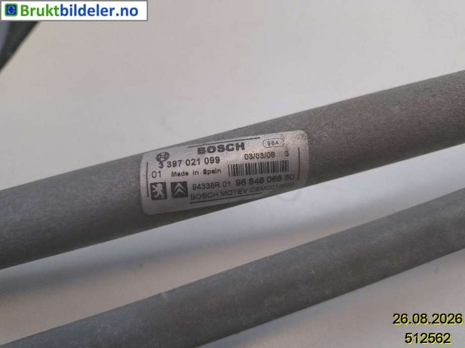 Viskeroverføring til Peugeot 308 2007-2011 (Type I, Fase 1) (PEUGEOT|6405 HY|3 397 021 099|96 848 066 80)