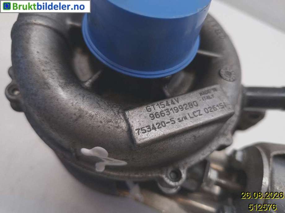 Turbo til Peugeot 308 2007-2011 (Type I, Fase 1) (PEUGEOT|0375 J6|GT1544V|96 631 992 80)