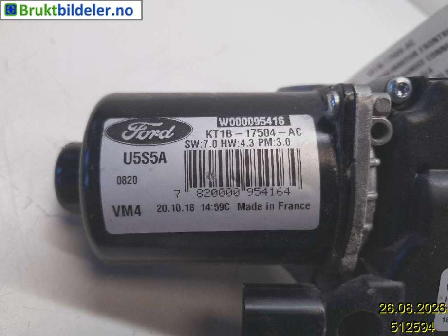Viskermotor frontrute til Ford Transit Connect 2018-->> Type II, Fase 2 (FORD|KT1B-17504-AC|W000095416|)