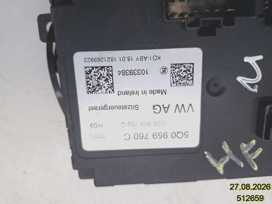 Styreenhet sete til VW Tiguan 2016-2020 (Type II, Fase 1) (VOLKSWAGEN|5Q0 959 760 C|10339384|)