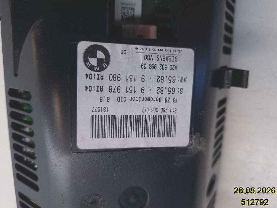 Instrument kjørecomputer til BMW 5-Serie 2003-2010 (E60/E61) (E60/E61) (BMW|65 82 9 151 978|A2C53299839|)