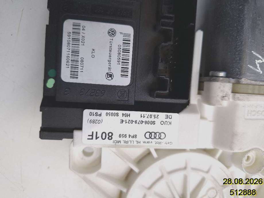 Ruteheis venstre bak til Audi A3 2009-2012 (Type II, Fase 2) (AUDI|8P4 959 801 F|S006-079-021-E|)