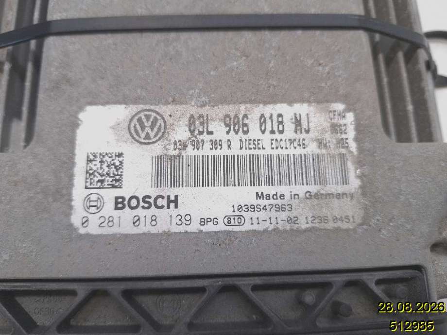 Styreenhet motor til VW Caddy 2010-2015 (Type III, Fase 2)  (VOLKSWAGEN|03L 906 018 NJ|0 281 018 139|)