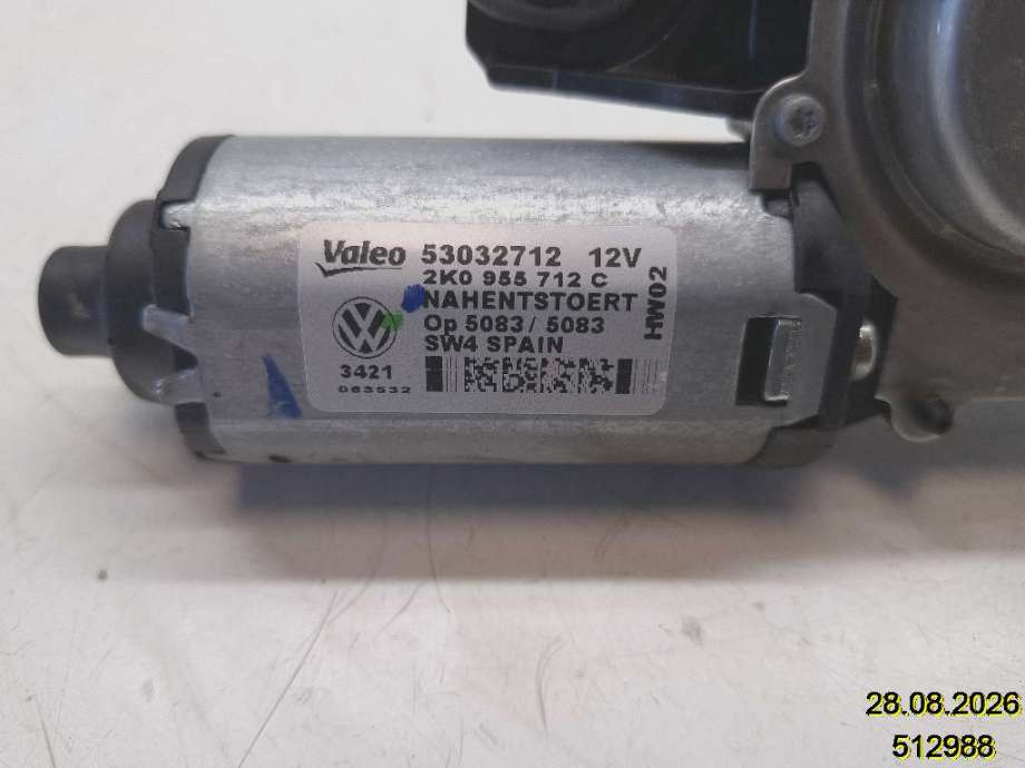 Viskermotor bakrute til VW Caddy 2010-2015 (Type III, Fase 2)  (VOLKSWAGEN|2K0 955 712 C|53032712|)