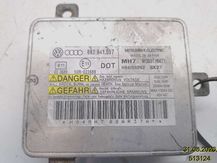 Styreenhet xenon/ballast til Audi A4 2007-2014 (Type IV) (B8) (B8) (8K0 941 597|W003T18471|)