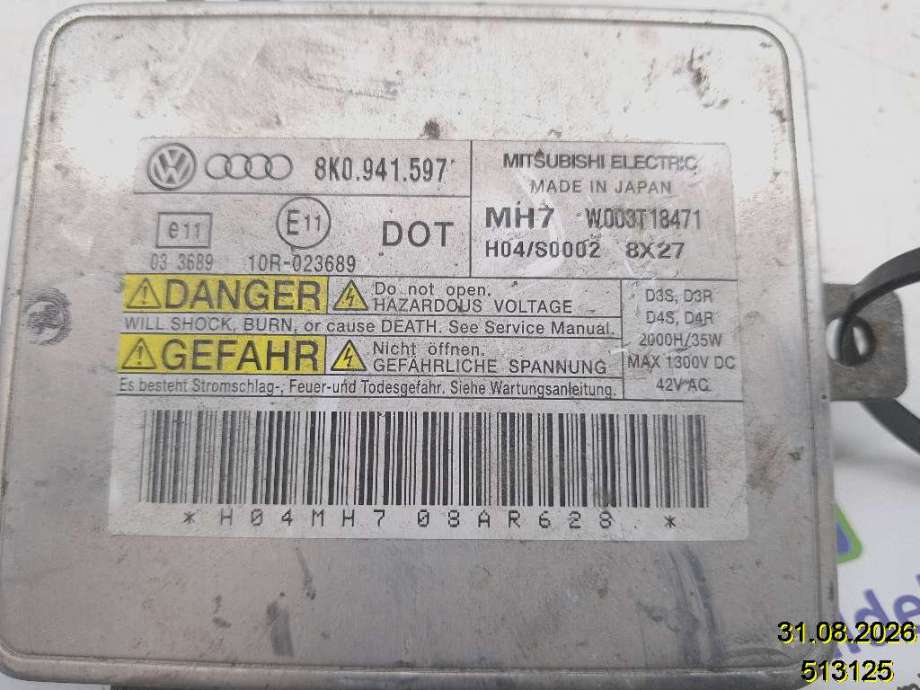 Styreenhet xenon/ballast til Audi A4 2007-2014 (Type IV) (B8) (B8) (8K0 941 597|W003T18471|)