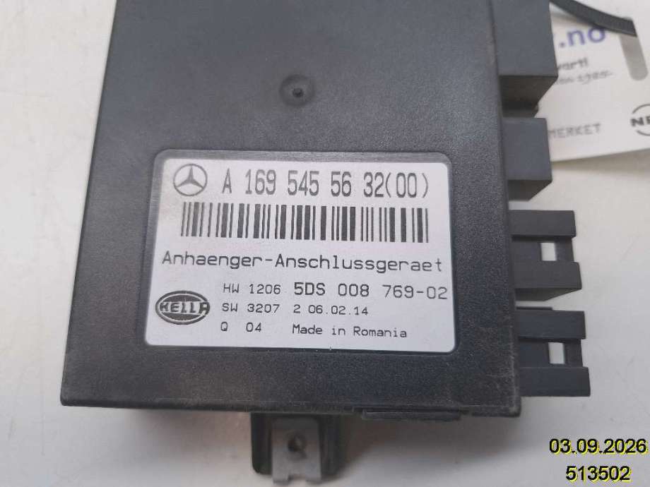 Styreenhet hengerfeste til Mercedes Vito/Viano 2010-2014 (Fase 2) (W639) (W639) (A 169 545 56 32 (00)|5DS 008 769-02|)